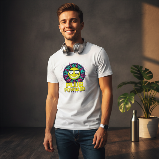PLUR Smiley Sun Rave Tee | Music Festival Shirt