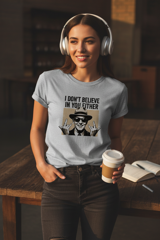 Sarcastic Skeptic T-Shirt - Funny Retro Graphic Tee