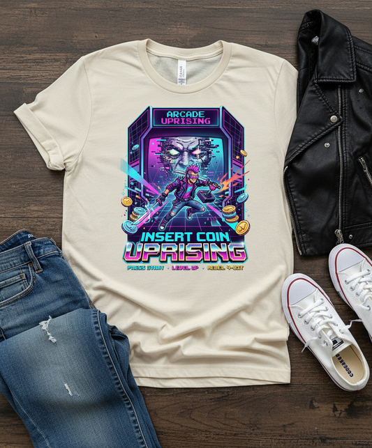 Retro Gamer T-Shirt - 80s Arcade Pixel Art Tee