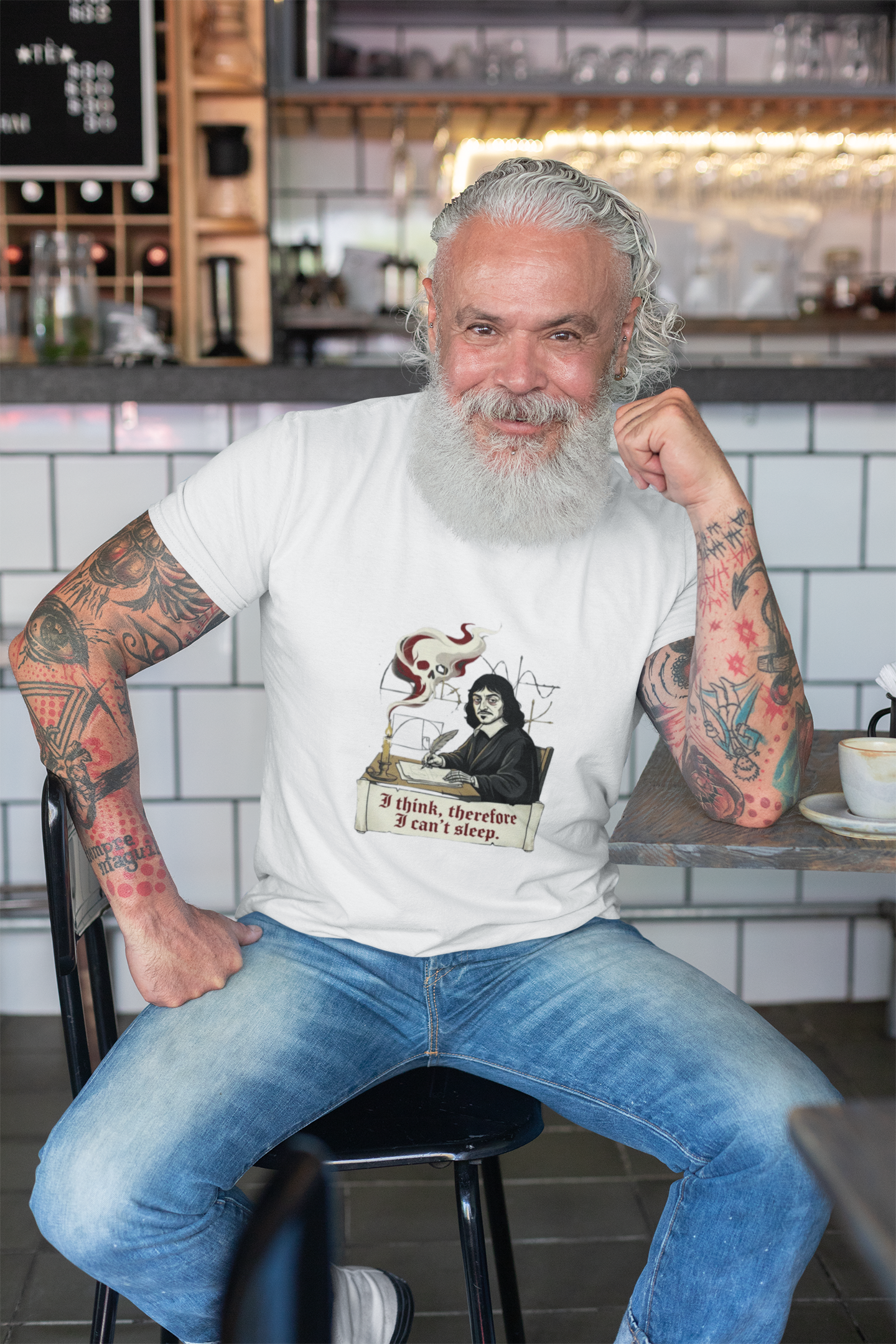 Philosopher Skull T-Shirt - Funny Gift for Thinkers
