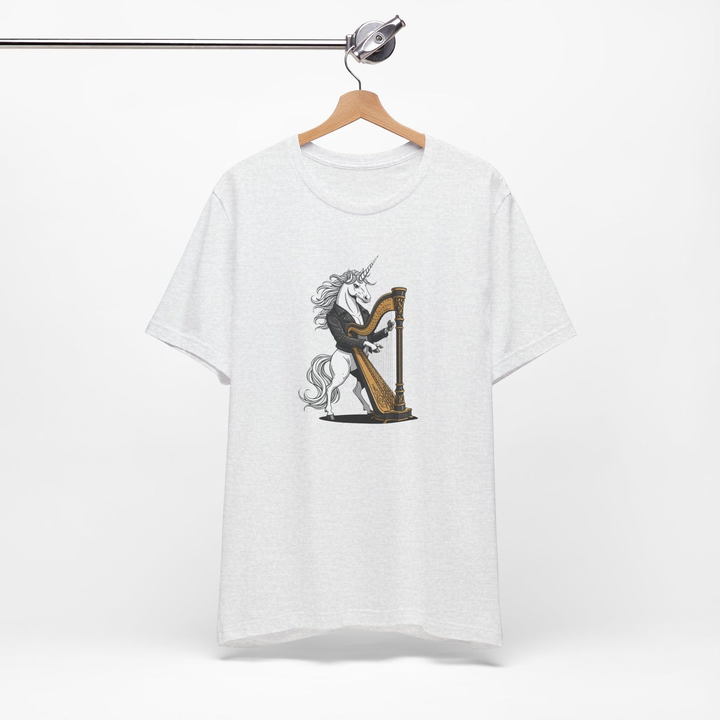 Unicorn Harp T-Shirt - Whimsical Music Lover Gift