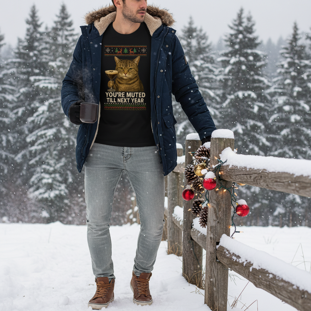 Espresso Martini Cat Christmas Shirt | Funny Holiday Gift
