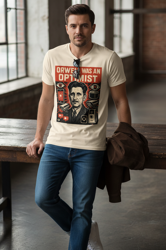 Orwell Was an Optimist T-Shirt | Dystopian Surveillance Graphic Tee