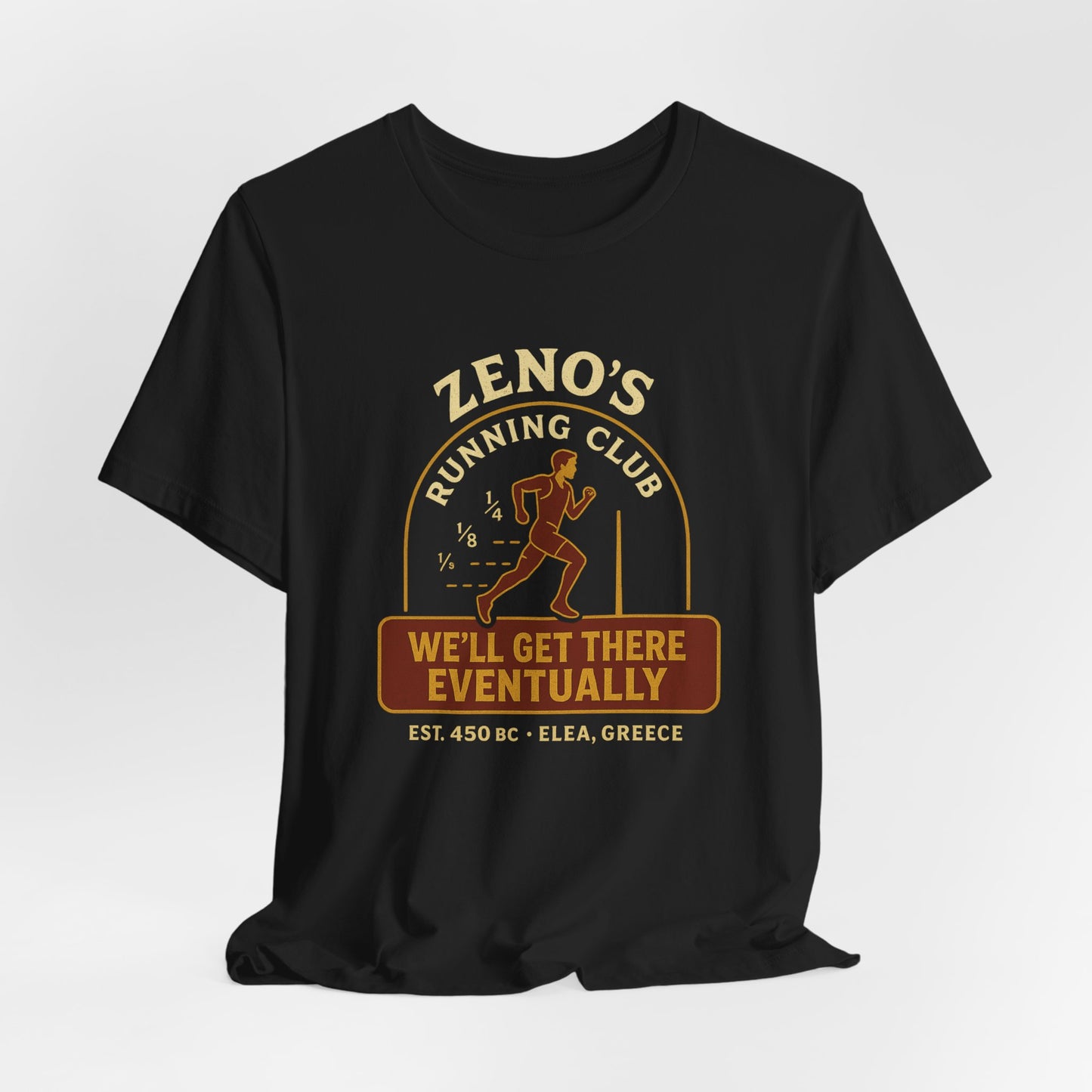 Zeno's Running Club Tee - Funny Philosophy Running Shirt
