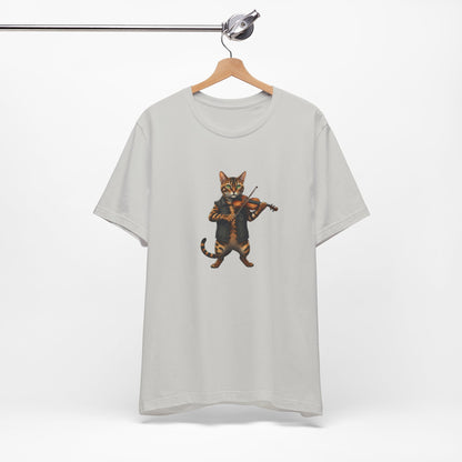 Cat Violinist Tee - Funny Music Lover Cat T-Shirt