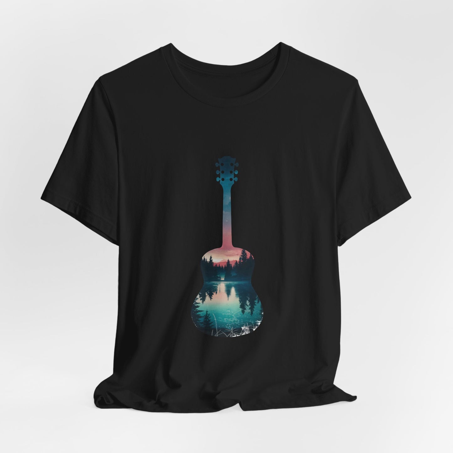 Guitar Silhouette Tee - Arty Music Lover Gift