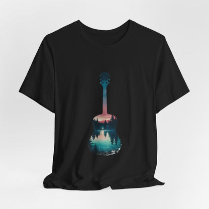 Guitar Silhouette Tee - Arty Music Lover Gift