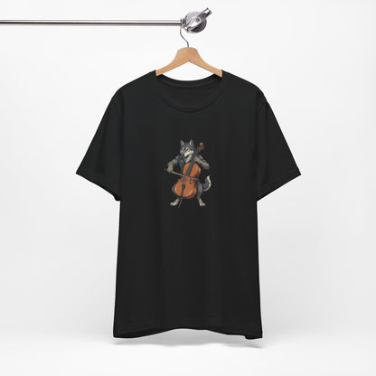 Wolf Cello T-Shirt - Funny Musician Gift Tee