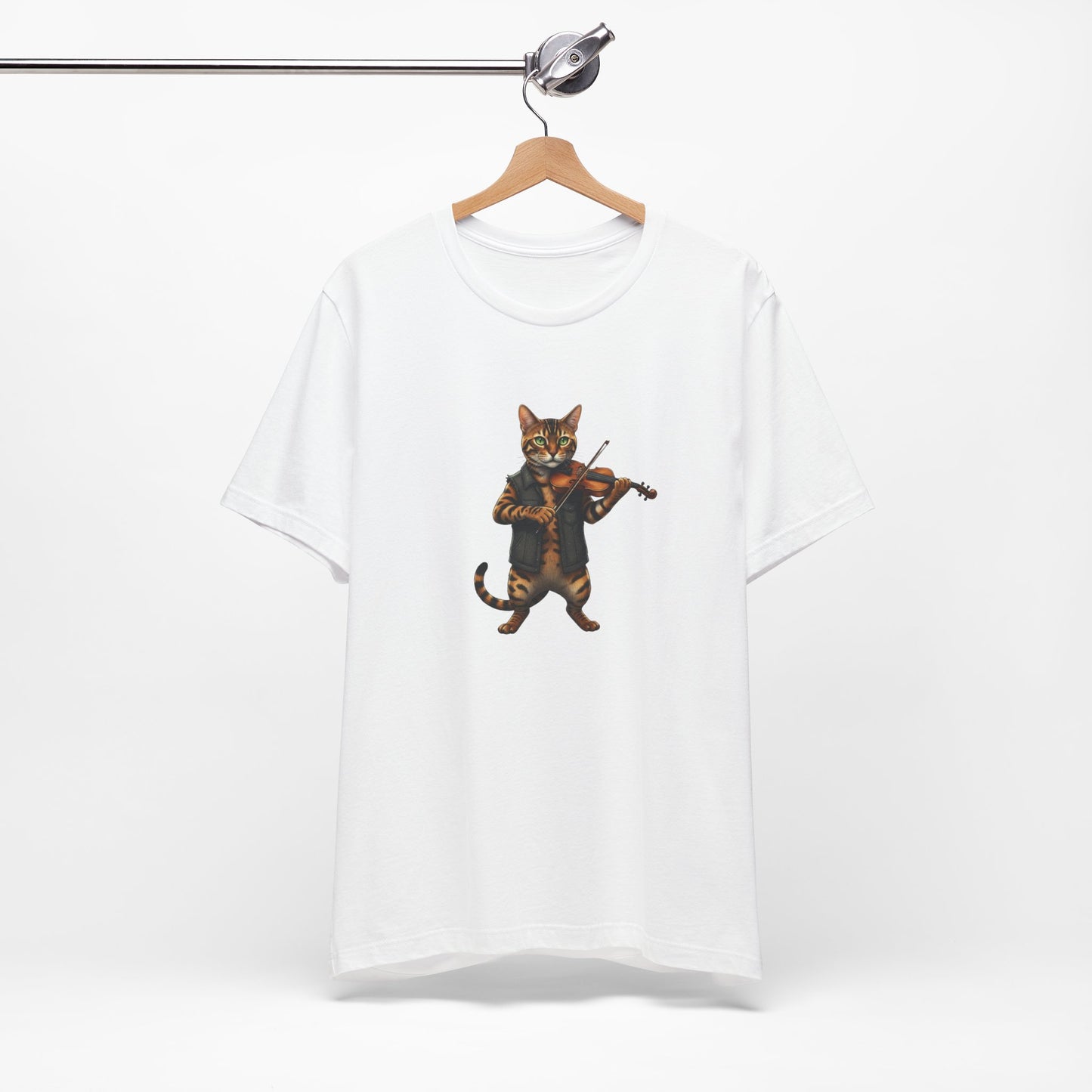 Cat Violinist Tee - Funny Music Lover Cat T-Shirt