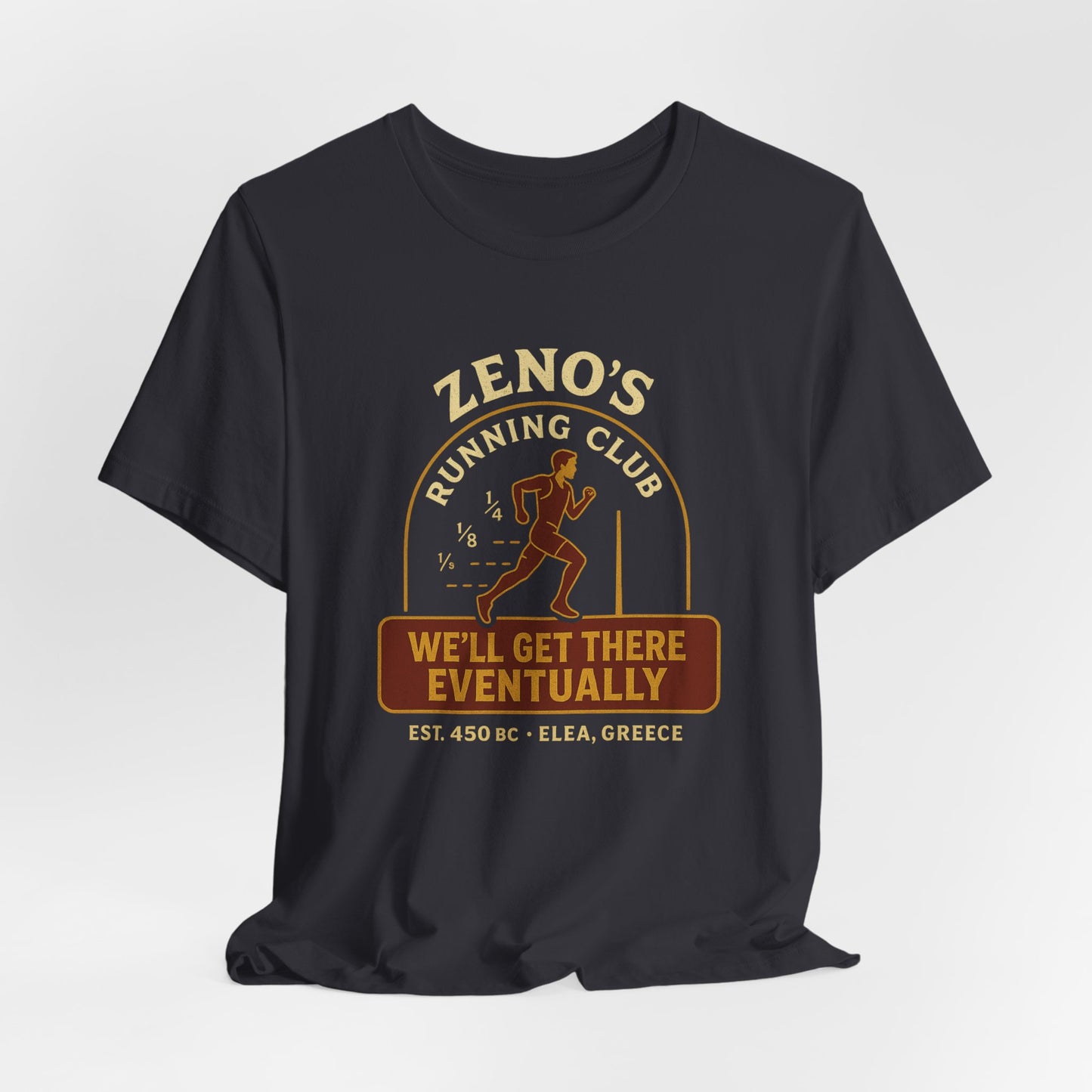 Zeno's Running Club Tee - Funny Philosophy Running Shirt