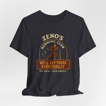 Zeno's Running Club Tee - Funny Philosophy Running Shirt