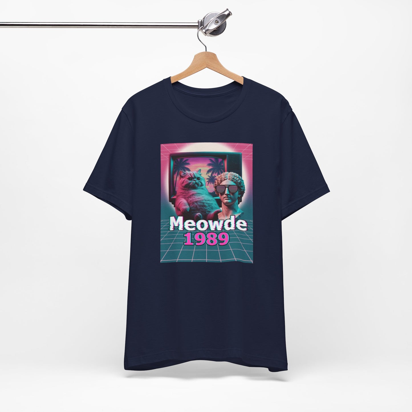 Vaporwave Cat T-Shirt - Retro 80s Aesthetic Tee