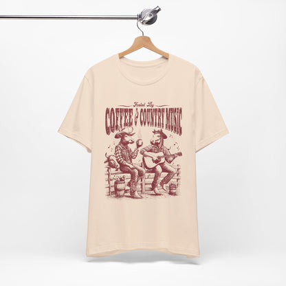 Coffee & Country Music T-Shirt - Vintage Guitar Gift