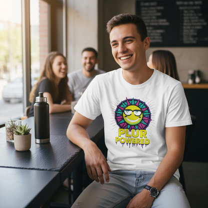 PLUR Smiley Sun Rave Tee | Music Festival Shirt