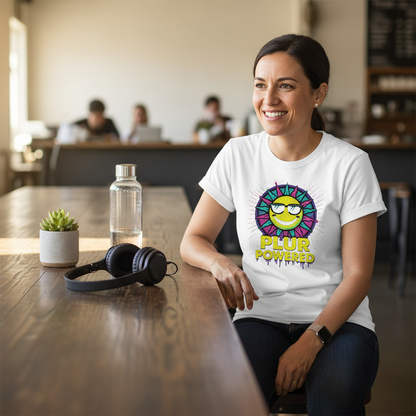 PLUR Smiley Sun Rave Tee | Music Festival Shirt