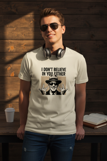 Sarcastic Skeptic T-Shirt - Funny Retro Graphic Tee