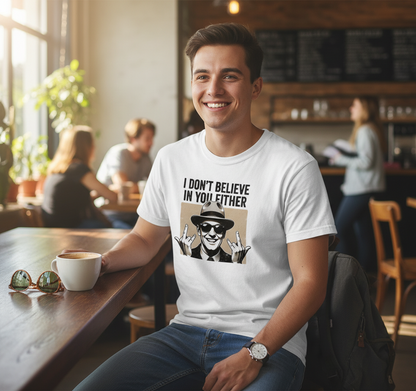 Sarcastic Skeptic T-Shirt - Funny Retro Graphic Tee