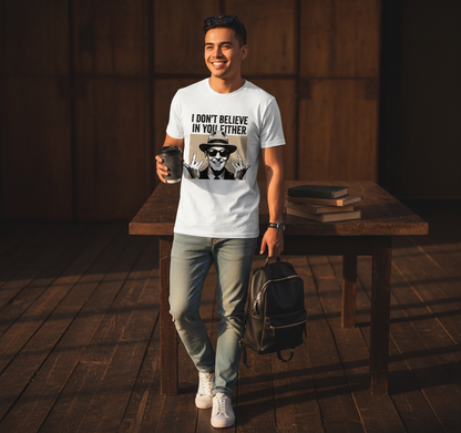 Sarcastic Skeptic T-Shirt - Funny Retro Graphic Tee