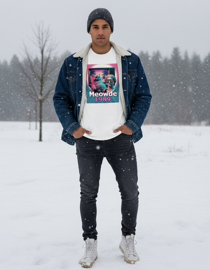 Vaporwave Cat T-Shirt - Retro 80s Aesthetic Tee