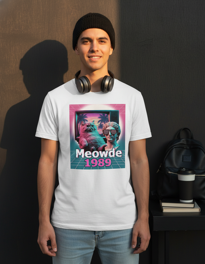 Vaporwave Cat T-Shirt - Retro 80s Aesthetic Tee