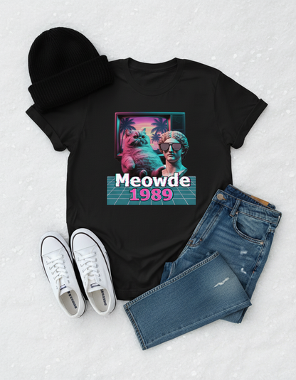 Vaporwave Cat T-Shirt - Retro 80s Aesthetic Tee