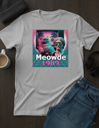 Vaporwave Cat T-Shirt - Retro 80s Aesthetic Tee