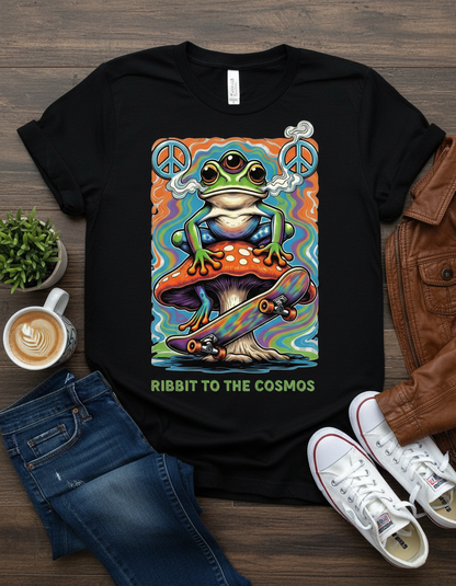 Space Frog T-Shirt - Psychedelic Retro Graphic Tee