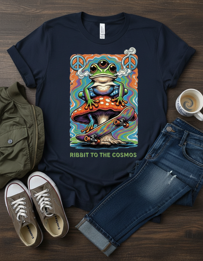 Space Frog T-Shirt - Psychedelic Retro Graphic Tee
