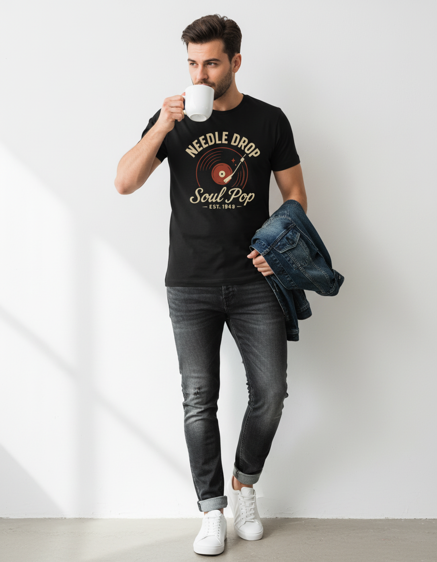 Soul Pop Vinyl T-Shirt - Retro Music Graphic Tee