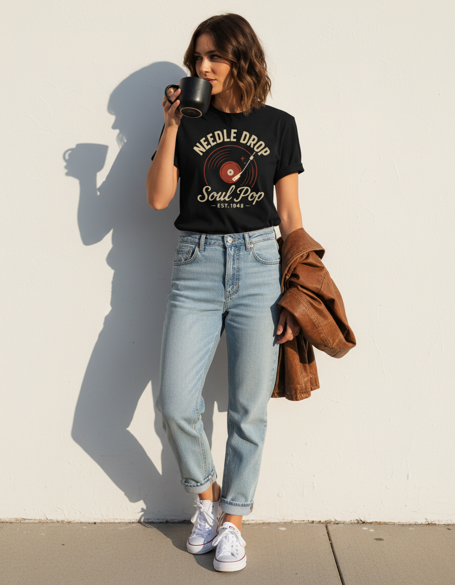 Soul Pop Vinyl T-Shirt - Retro Music Graphic Tee