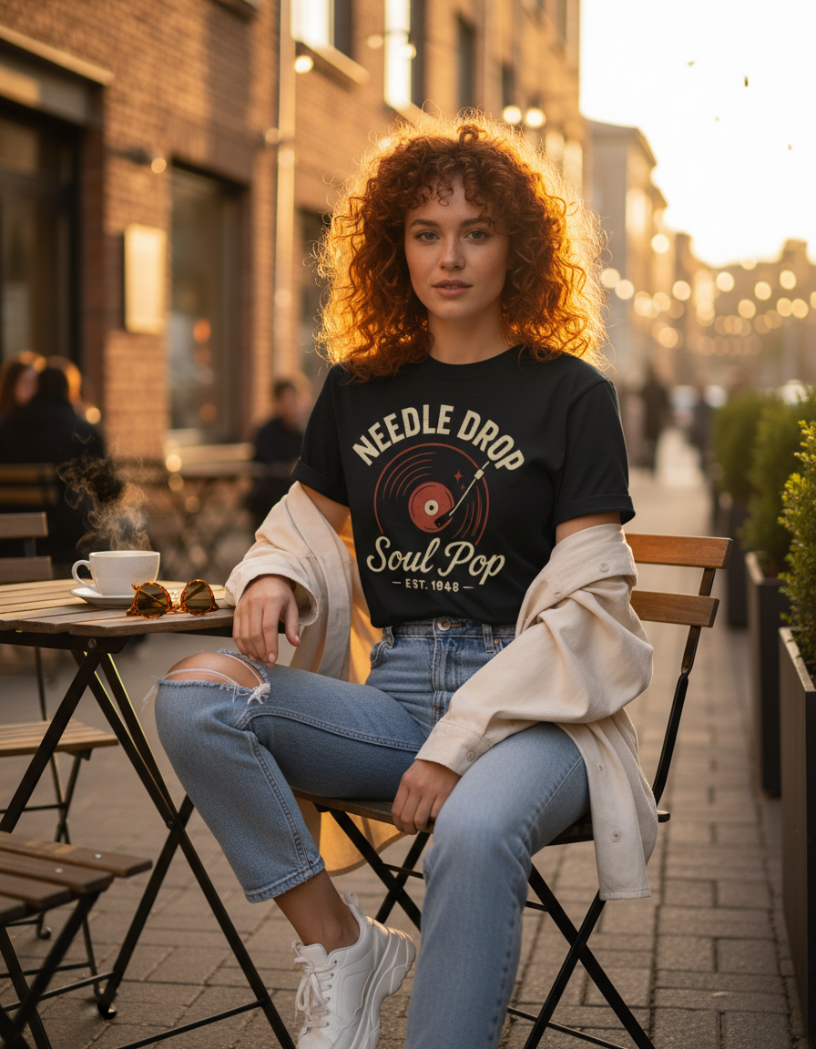 Soul Pop Vinyl T-Shirt - Retro Music Graphic Tee