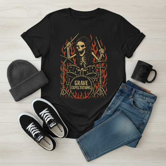 Grim Reaper Tee - Gothic Graphic Shirt for Dark Souls