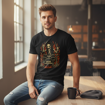 Grim Reaper Tee - Gothic Graphic Shirt for Dark Souls