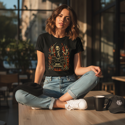 Grim Reaper Tee - Gothic Graphic Shirt for Dark Souls