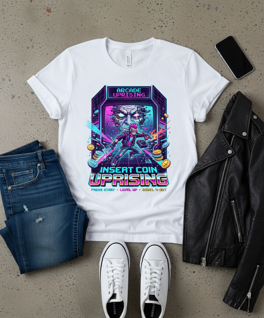 Retro Gamer T-Shirt - 80s Arcade Pixel Art Tee