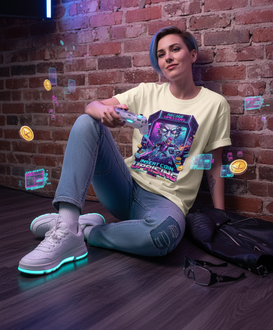 Retro Gamer T-Shirt - 80s Arcade Pixel Art Tee