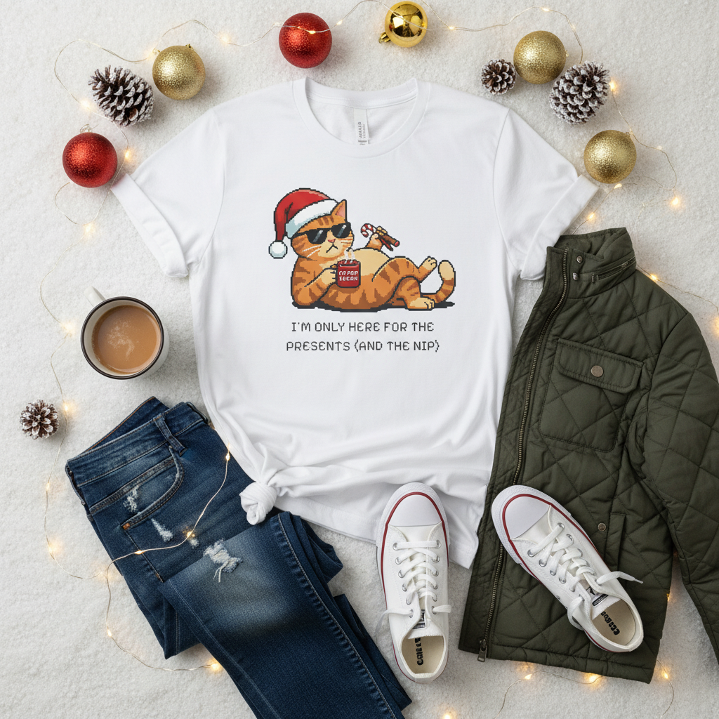 Grumpy Cat Christmas T-Shirt: Funny Holiday Tee