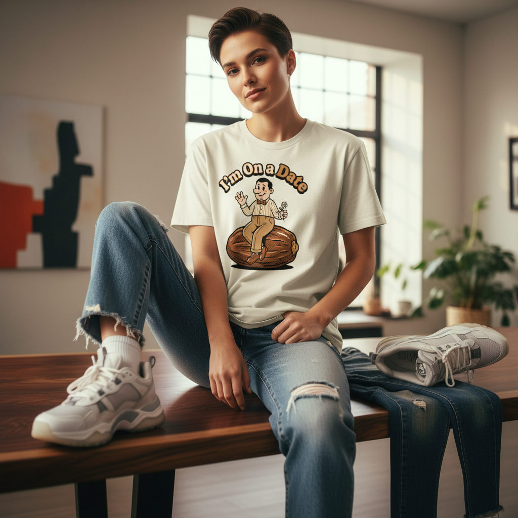 Funny Donut Date T-Shirt - Humor Graphic Tee