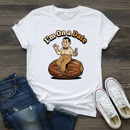 Funny Donut Date T-Shirt - Humor Graphic Tee
