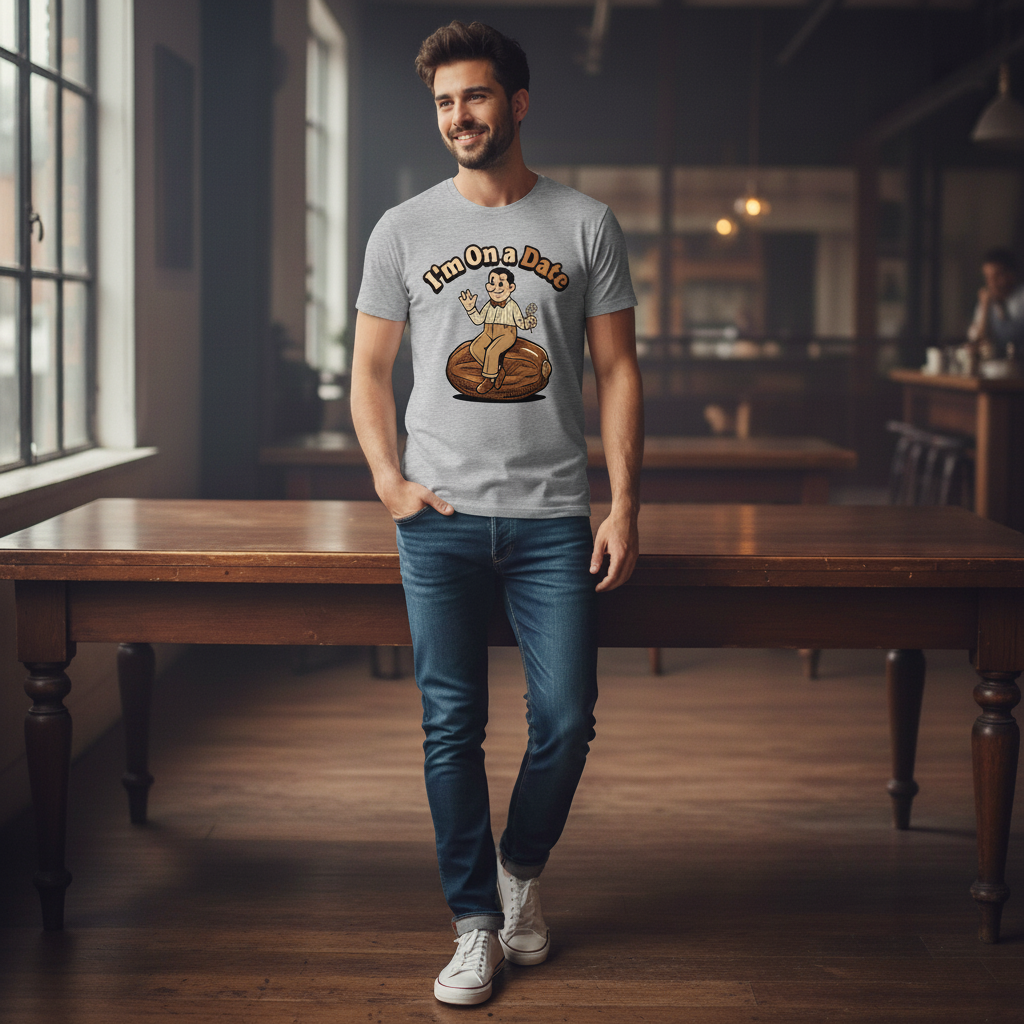 Funny Donut Date T-Shirt - Humor Graphic Tee