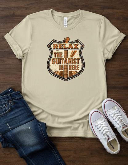 Relax Guitarist Tee - Music Lover Gift