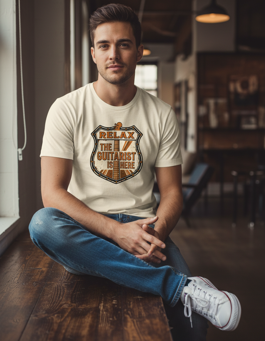 Relax Guitarist Tee - Music Lover Gift