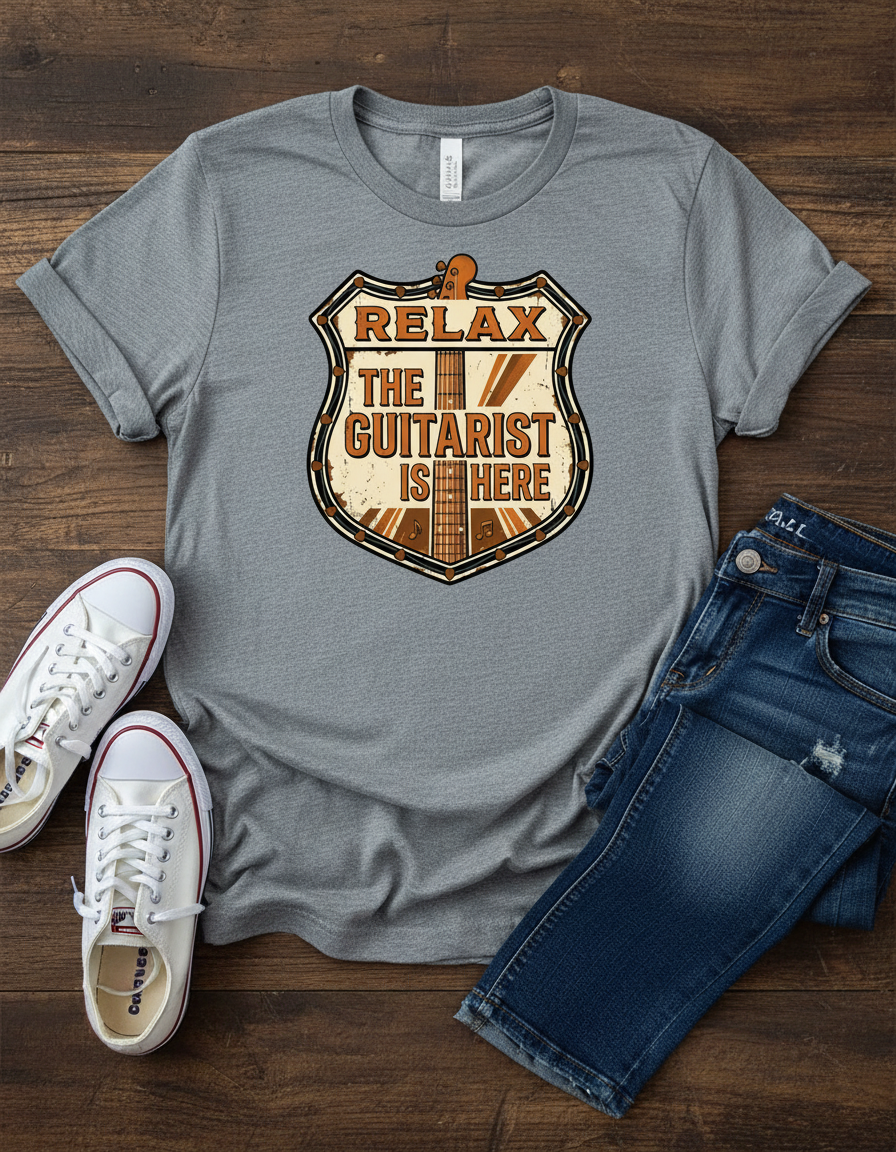 Relax Guitarist Tee - Music Lover Gift