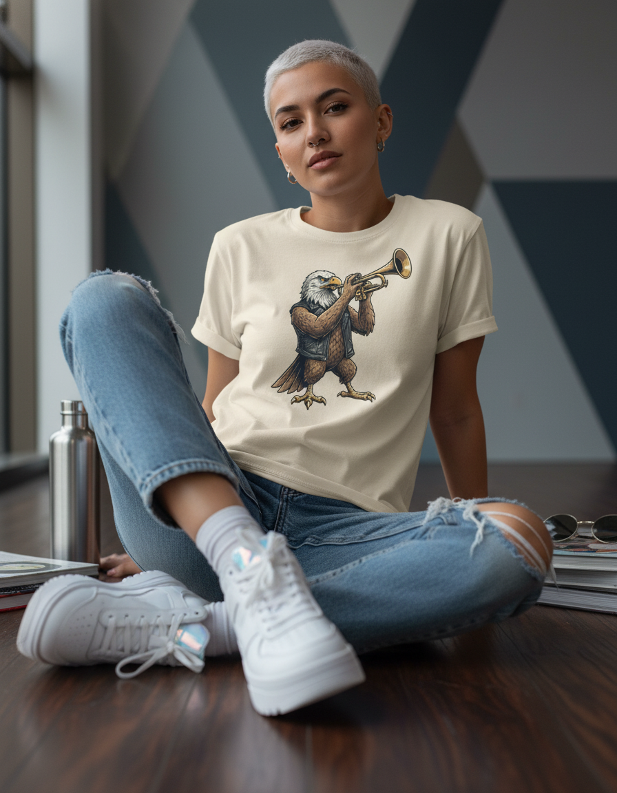 Eagle Trumpet T-Shirt - Vintage Jazz Music Tee