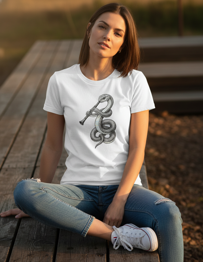 Snake Flute Tee - Dark Academia Graphic T-Shirt