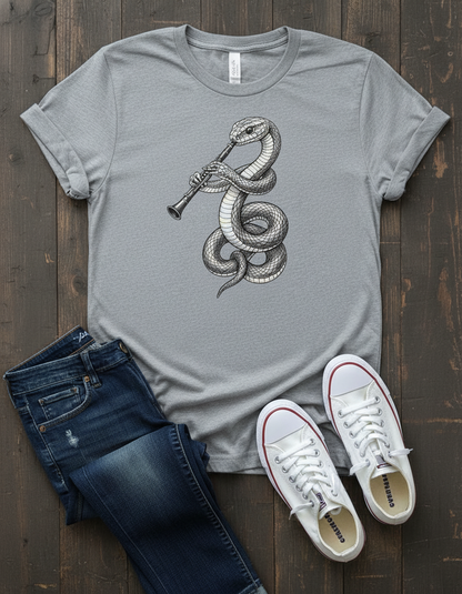 Snake Flute Tee - Dark Academia Graphic T-Shirt