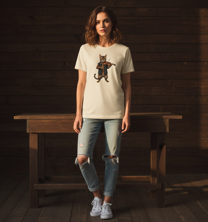Cat Violinist Tee - Funny Music Lover Cat T-Shirt
