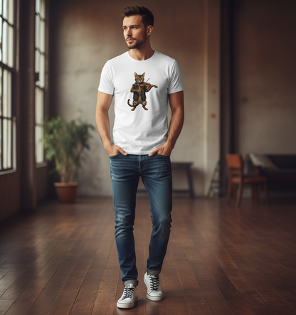 Cat Violinist Tee - Funny Music Lover Cat T-Shirt