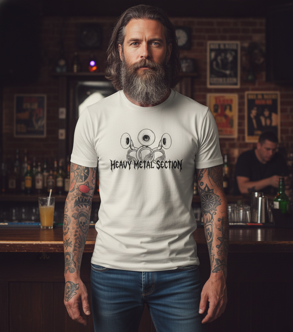 Trumpet Skull Heavy Metal Tee - Rock Music Band T-Shirt