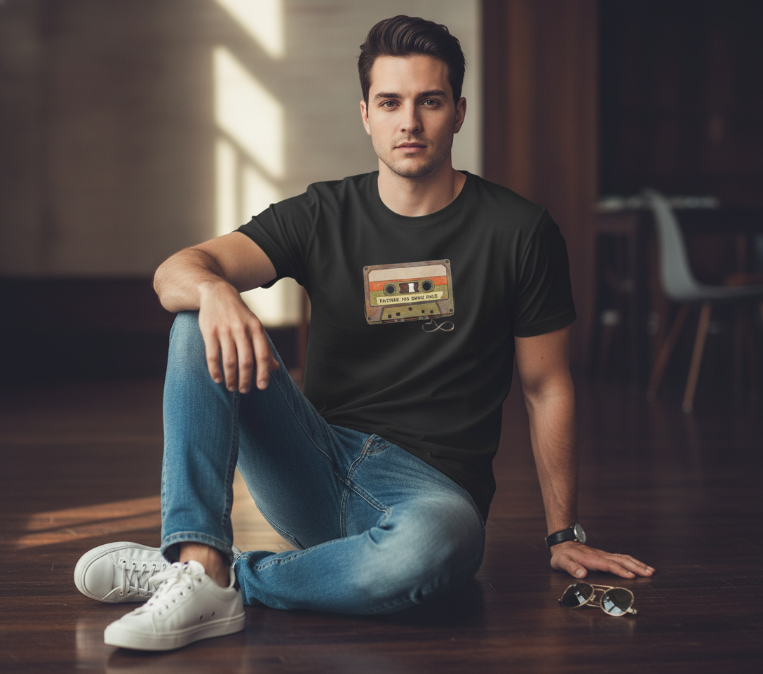 Retro Cassette Tape T-Shirt - Vintage Music Lover Gift
